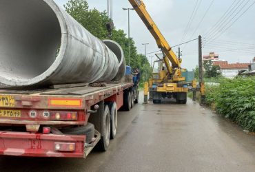 فاز دوم لوله گذاری زهکش خیابان شهید مطهری